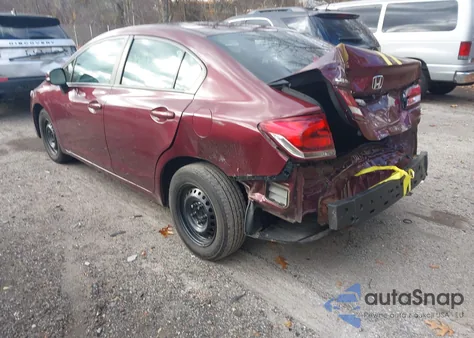 2013 Honda Civic Lx z USA, uszkodzony, nr VIN 2HGFB2F58DH582435